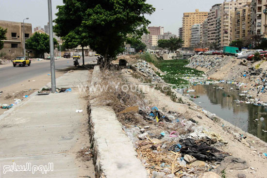  القمامة والحشائش تلوث ترعة المحمودية  -اليوم السابع -6 -2015